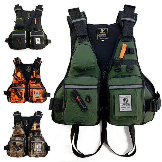 Outdoor multifunctional life vest by My Store with adjustable straps and multiple utility pockets