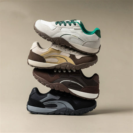 Casual Air Jordans chunky dad shoes in a casual sneaker style, side view