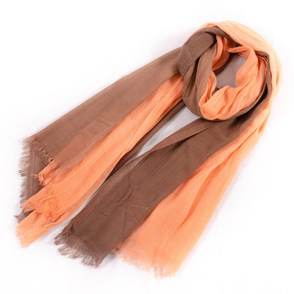 Large soft warm cotton scarf with decorative tassels in a cozy woven design