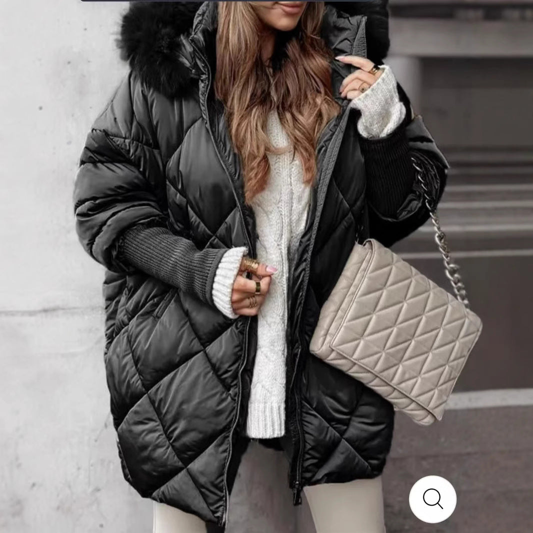 Winter hooded clothing cardigan coat in a warm, casual style