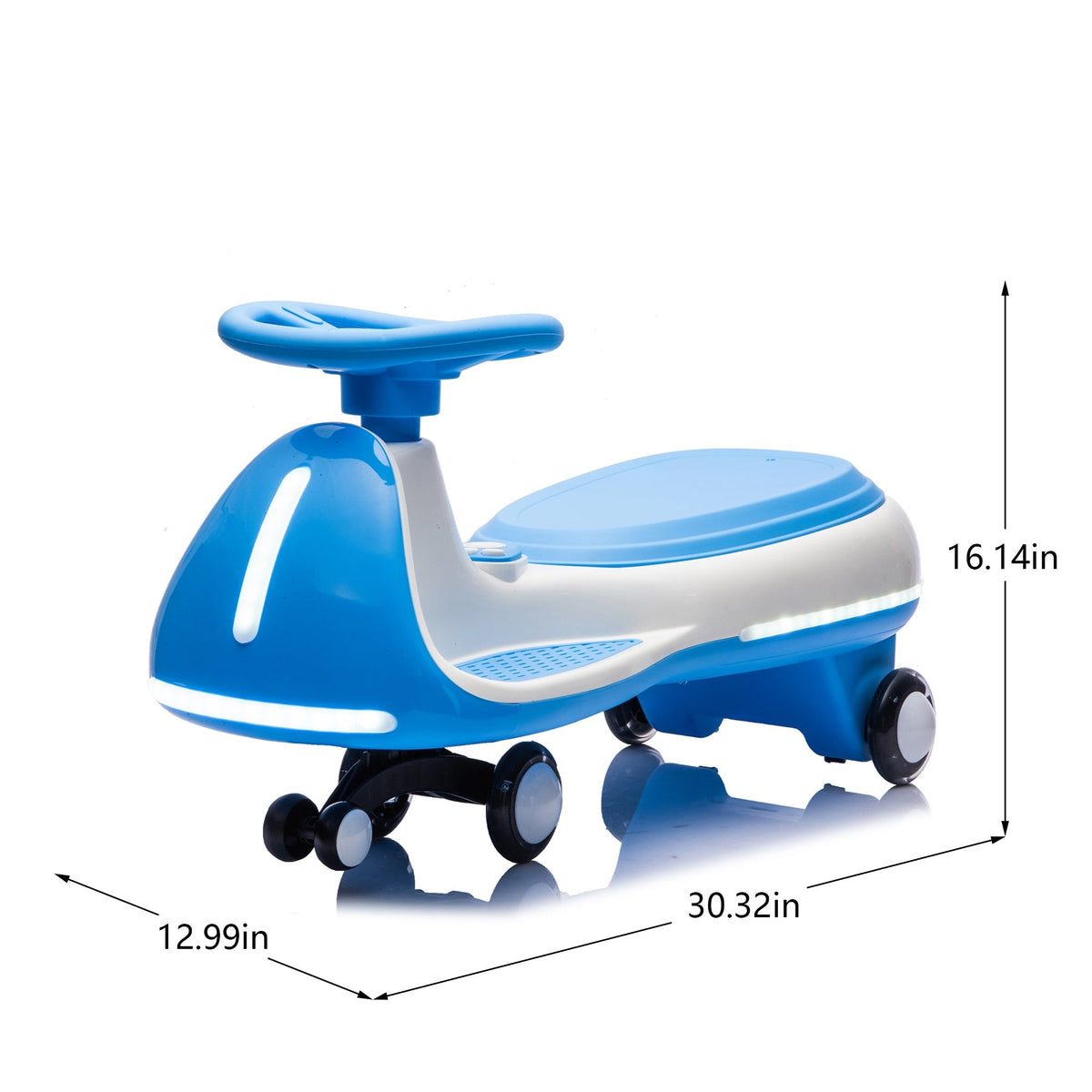 12V Electric Wiggle Ride-On Car by GBruno Store with dual motors, LED lights, and a colorful, child-friendly design.