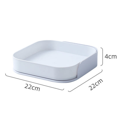 Multifunctional rotating shelving condiment storage box with tiered shelves and rotating design