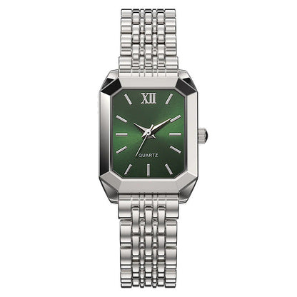 Minimalist square quartz watch for students with a sleek fashion design