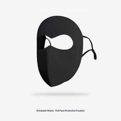 Full-face sunscreen mask for girls with lightweight protective face covering and adjustable ear loops
