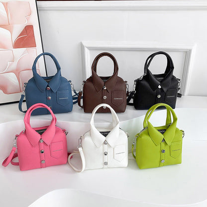 Stylish simple versatile shoulder crossbody handbag in a compact design