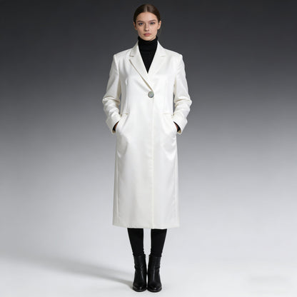 Women’s designer-inspired blazer-style trench coat in a commuter-friendly silhouette