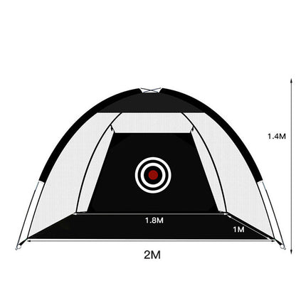 Golf practice net tent hitting cage with mesh enclosure for outdoor garden grassland training