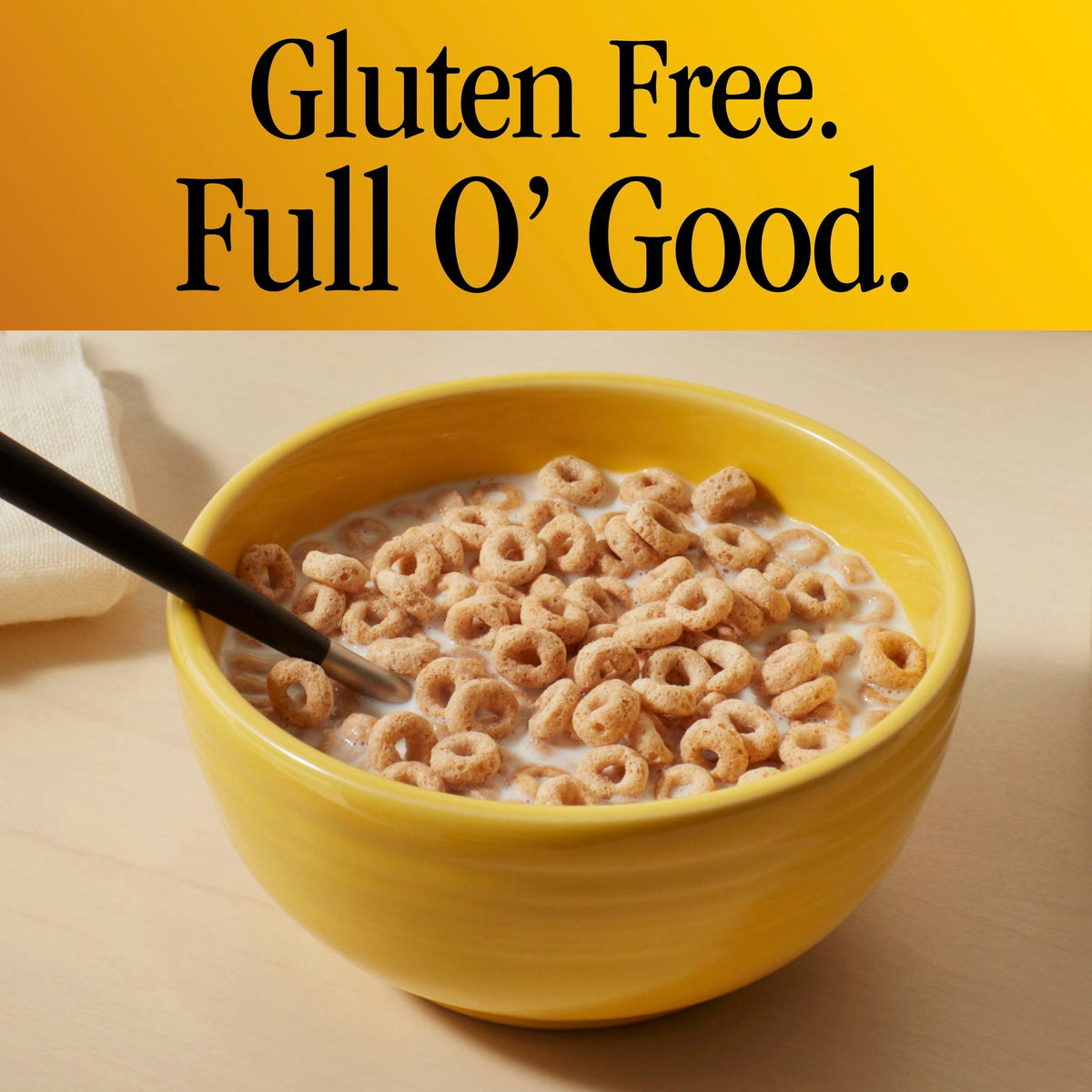 BackUpMyFilesNow Honey Nut Cheerios gluten-free breakfast cereal box showing honey nut cereal flakes and colorful branding.