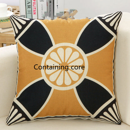 Cushion cover sofa backrest pillow in a simple fabric design by My Store