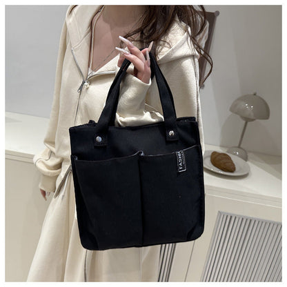 Plain-colored student lunch box tote bag from My Store