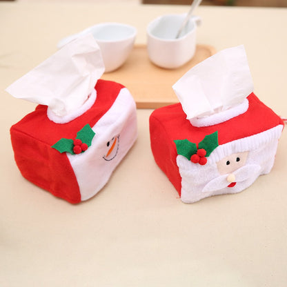 Large Christmas tissue box decoration with festive holiday design, by My Store