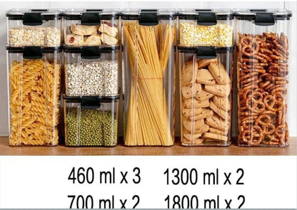 Transparent stackable food-grade grain storage can with sealed lid for refrigerator preservation