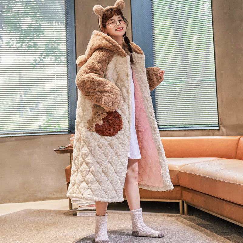 Warm winter wearable home clothing set by My Store, soft loungewear outfit for cozy indoor wear