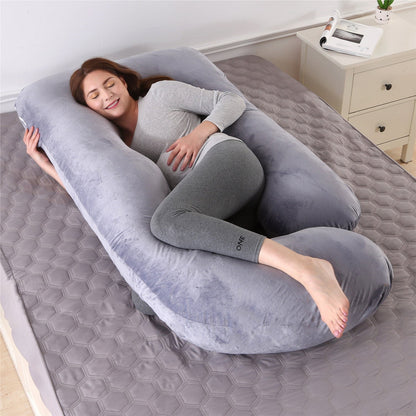 U-shaped ice silk maternity pillow for pregnant women, summer sleeping support pregnancy pillow