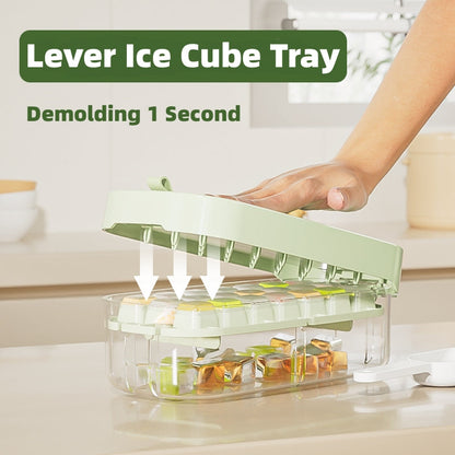 Ice Box high-capacity ice cube tray grid, food-grade kitchen gadget for making uniform ice cubes