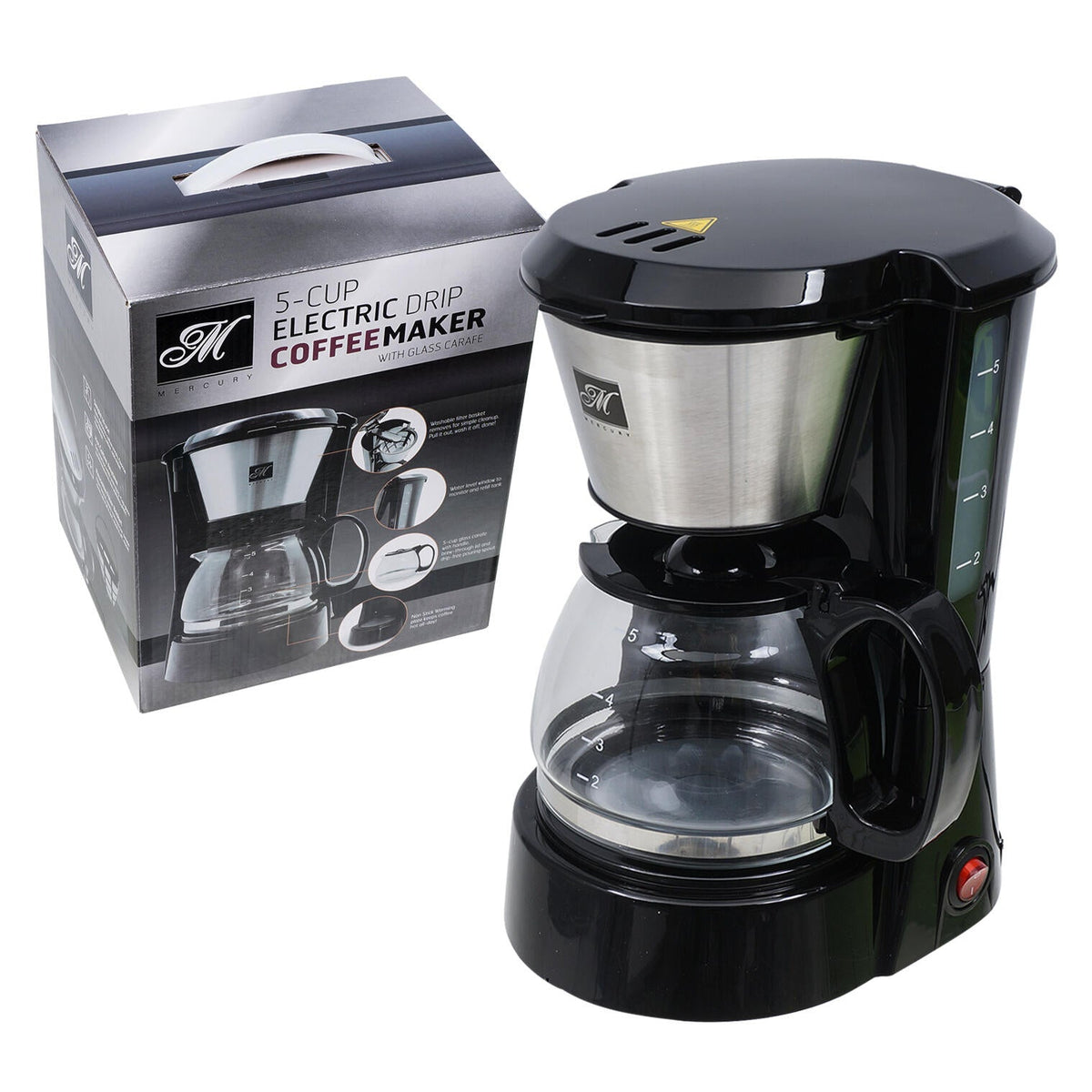 Mercury Compact 5-Cup Brewer - Black
