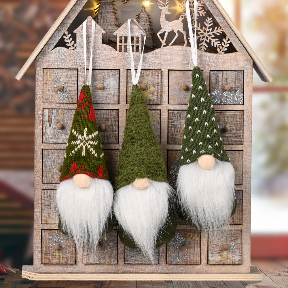Christmas knitted small pendant decoration in festive holiday design