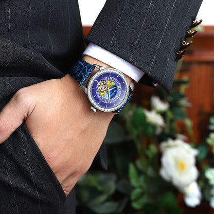 VAN GOGH Automatic Mechanical Men's Watch, Artist Compass Series with visible compass-inspired dial