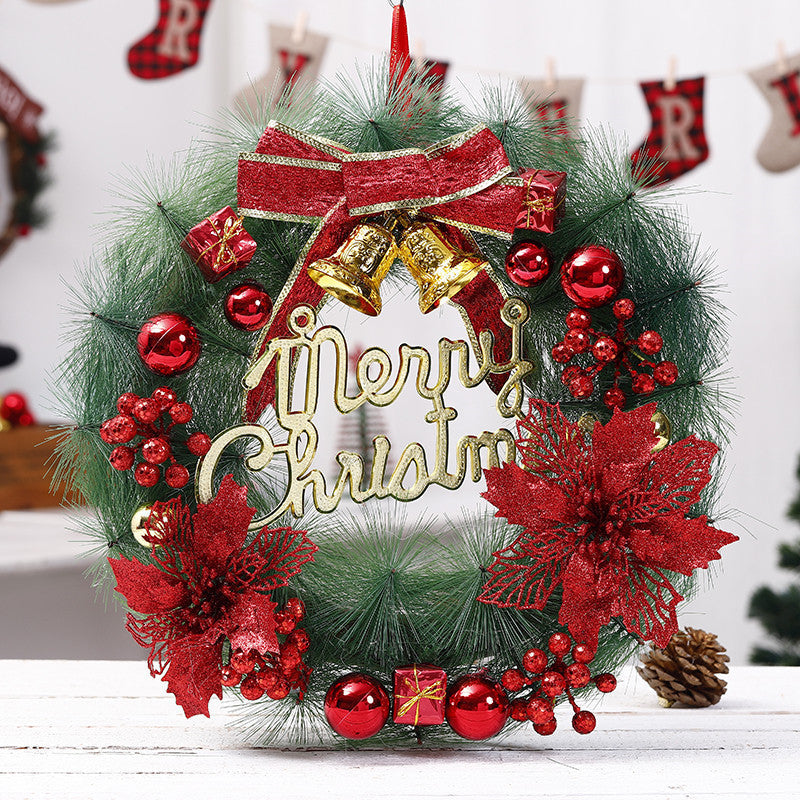 Christmas decorations with creative gift ornaments and festive Christmas wreaths displayed together