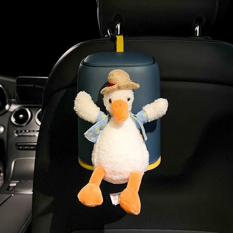 Cute astronaut car trash can in compact space-themed design for vehicle interiors