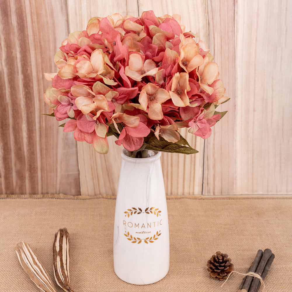 Artificial hydrangea flower branch for home and autumn wedding decor