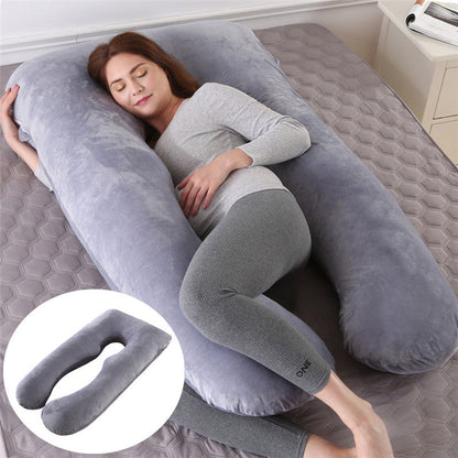 U-shaped ice silk maternity pillow for pregnant women, summer sleeping support pregnancy pillow