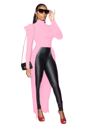 Casual Solid Color Pleated Loose Long Sleeve Sweater