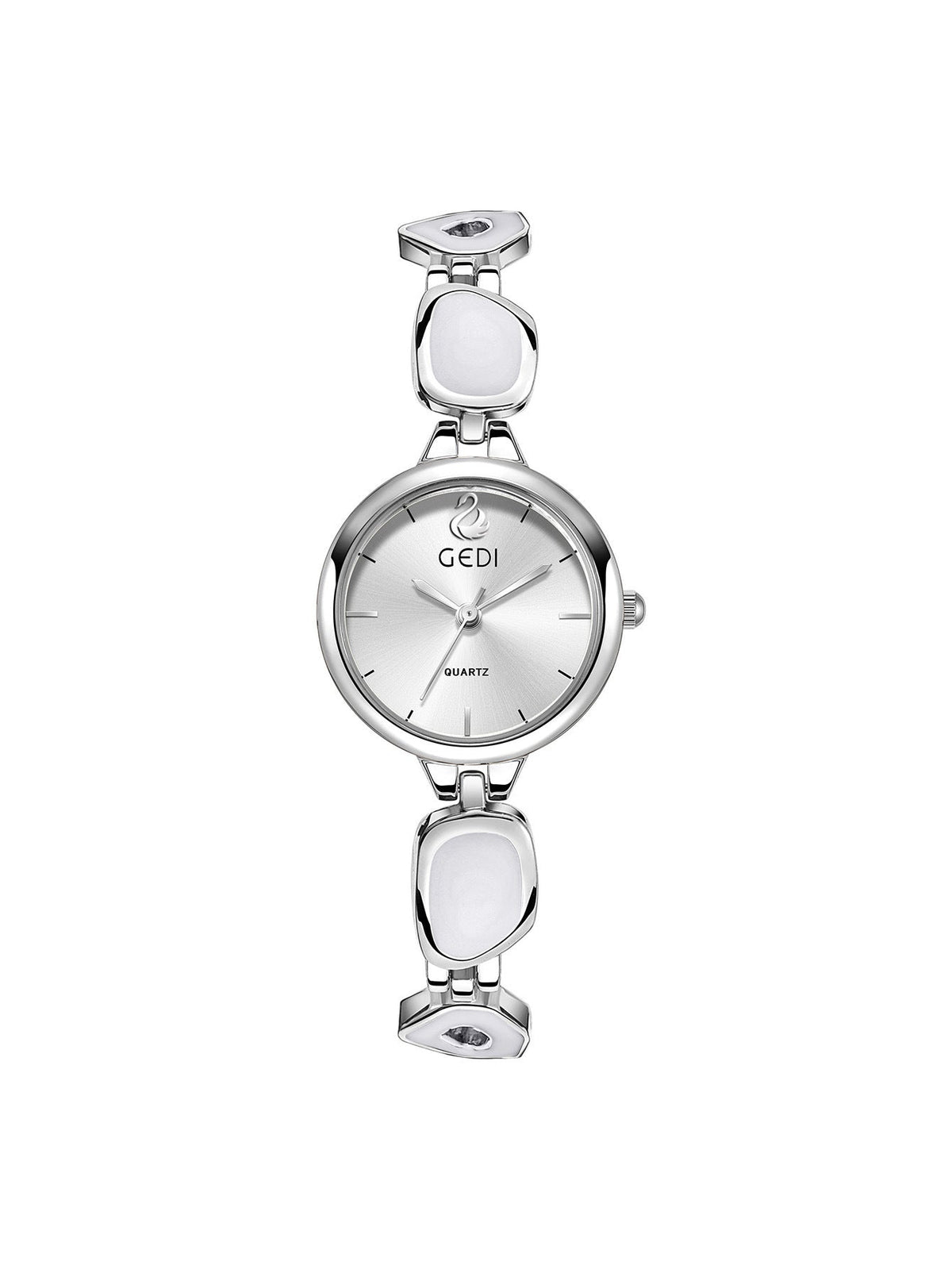 Women's lightweight minimalist quartz watch with a small luxury niche design, silver case and refined dial