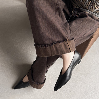 New-style minimalist small cowhide leather shoes by My Store