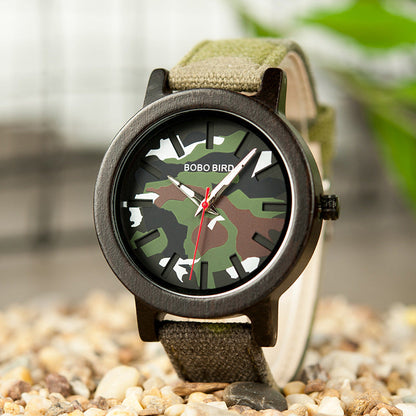 Wooden Watch R24 quartz decoration in natural wood finish