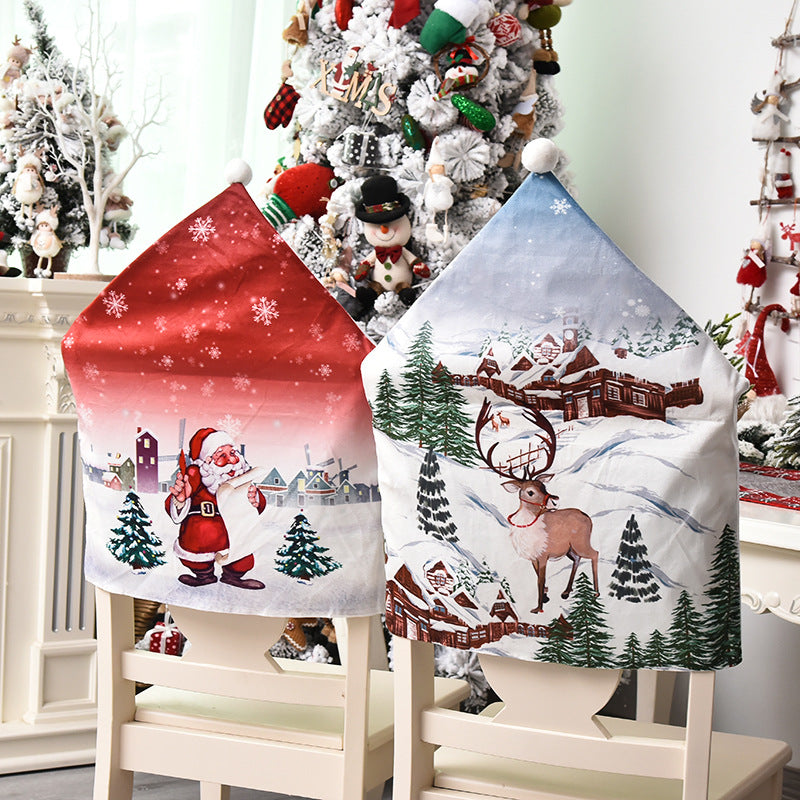 Christmas cartoon chair covers by My Store featuring festive holiday character designs