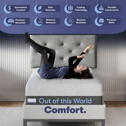 Cooling Gel Memory Foam Twin Mattress for Ultimate Comfort