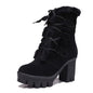 Wish Women's Thick Sole Waterproof Martin Boots