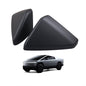 Tesla Cybertruck ABS mirror covers with carbon fiber pattern, available in two finishes, by Tesery.