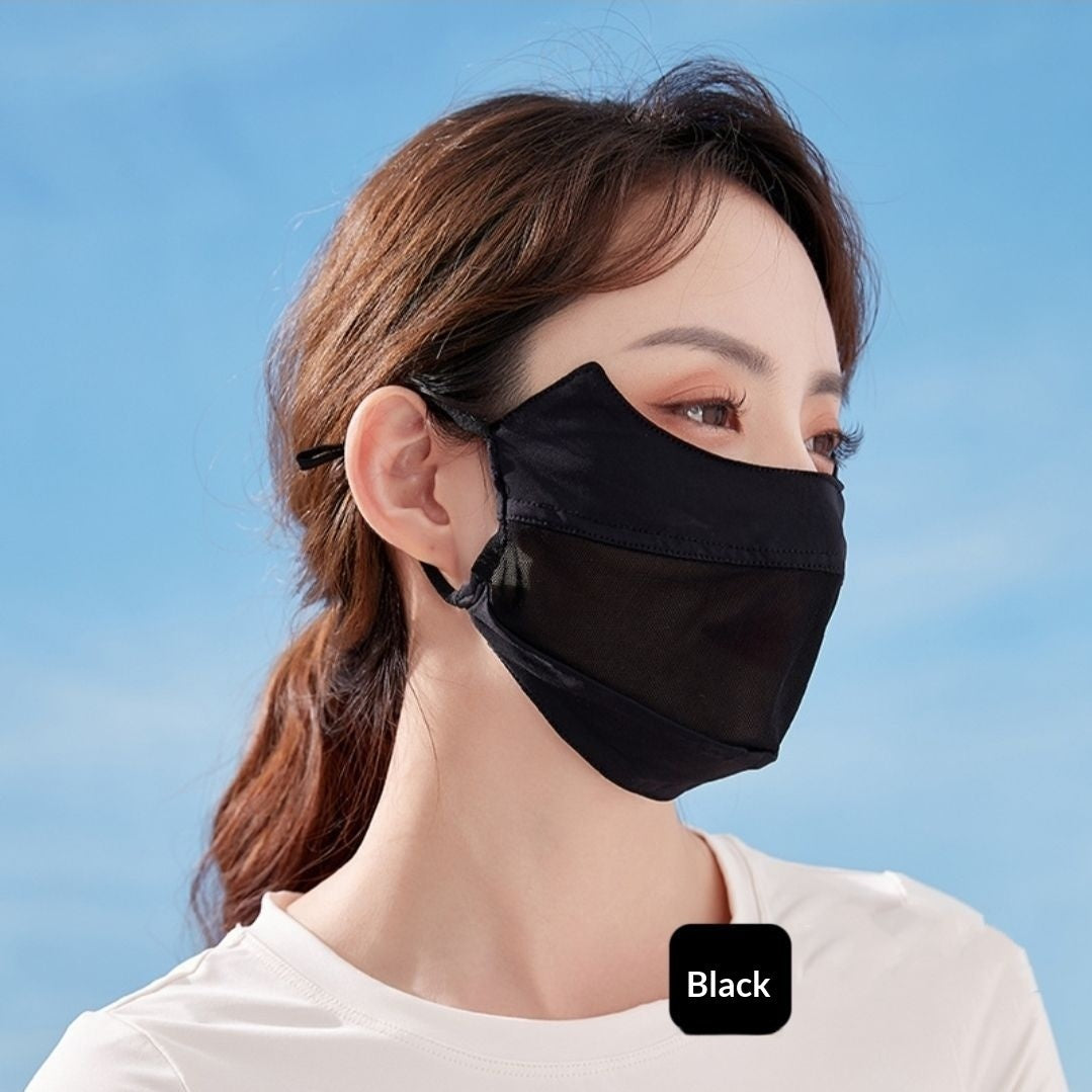 Sunscreen breathable 3D stereoscopic sunshade riding mask close-up