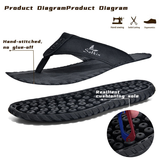 Non-slip everyday outdoor beach slippers in a simple slip-on design by My Store