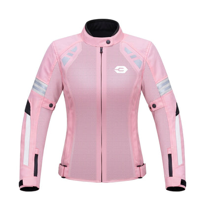 Womens Summer Mesh Breathable Motorcycle Jacket