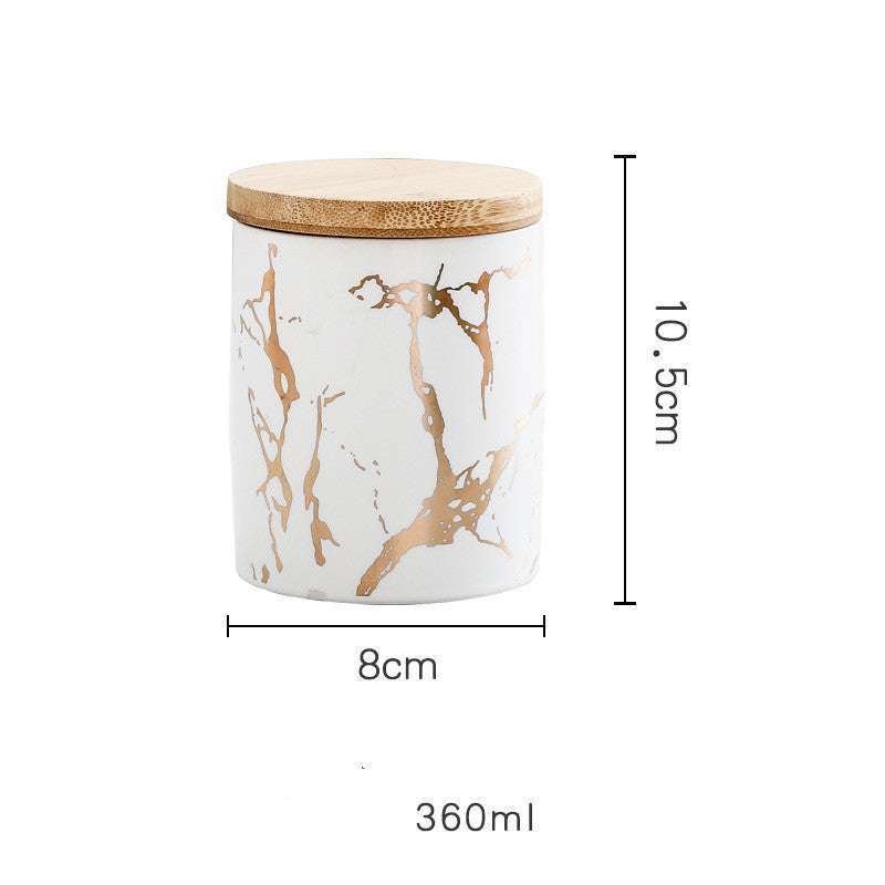 White ceramic airtight food storage jar box with lid for kitchen countertop organization