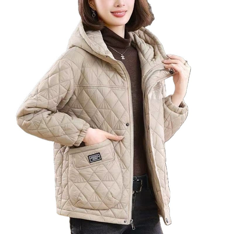Women's winter quilted cotton-padded coat in a warm, insulated design