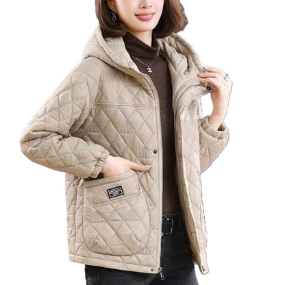 Women's winter quilted cotton-padded coat in a warm, insulated design