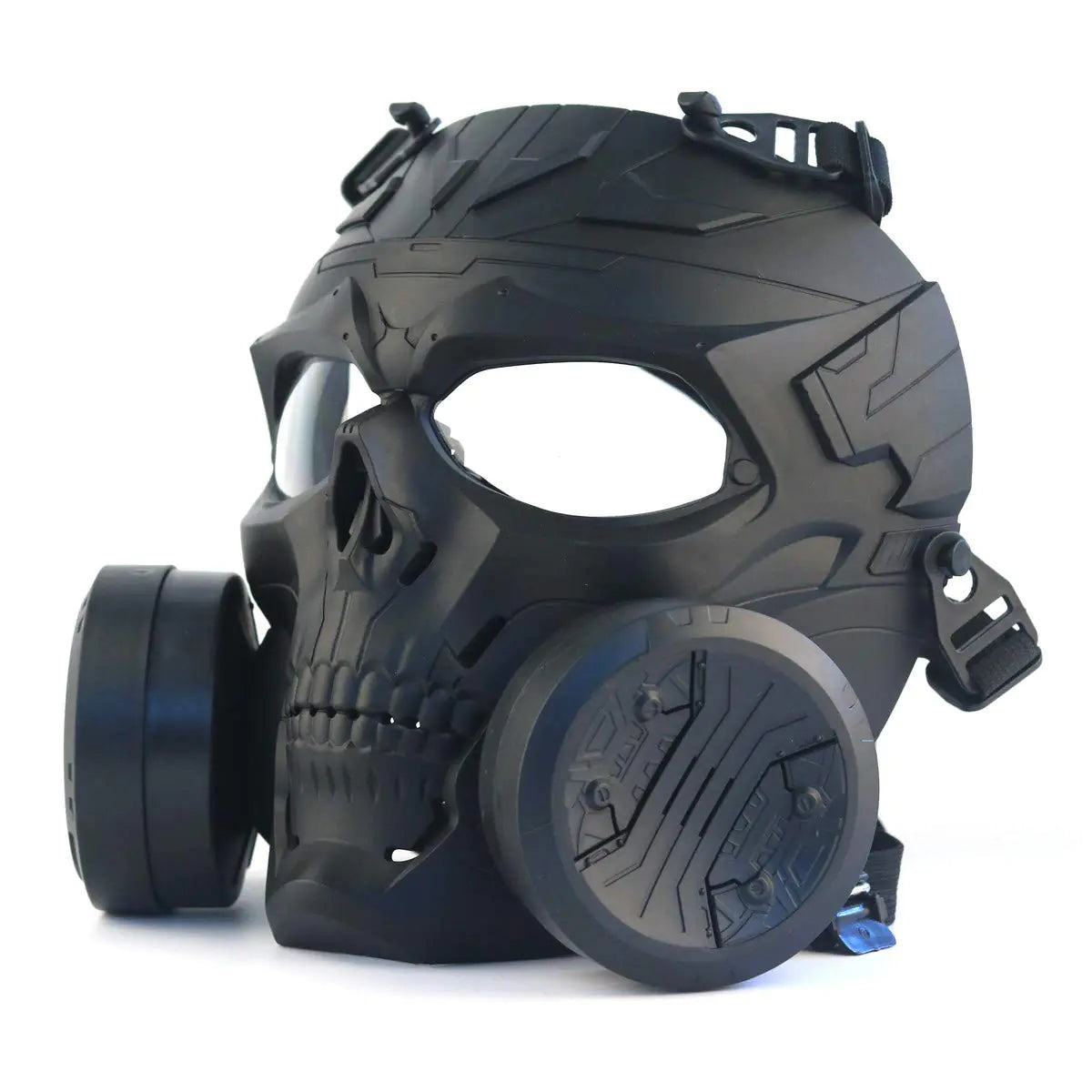M10 Full Face Airsoft Protective Gas Mask Tactical Gas Mask Safety Eye Protection Skull Dummy Toxic Game Mask with Adjustable Strap for BB Gun CS Paintball Cosplay Costume Halloween Masquerade