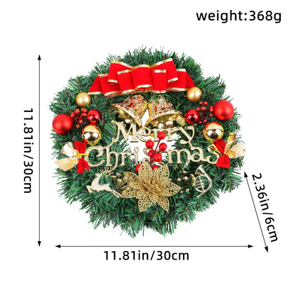 Christmas wreath decoration with festive greenery and seasonal ornaments for holiday décor