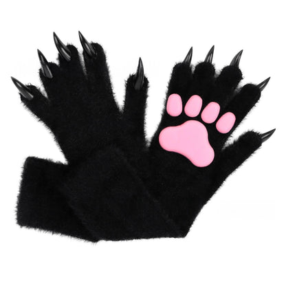 Halloween silicone meat mat long gloves in orange and black with spooky seasonal design