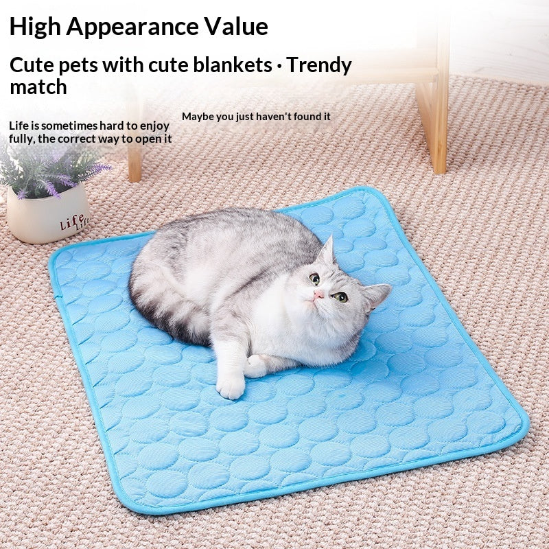 Pet sofa cooling ice silk pad temperature-lowering sleeping mat by My Store