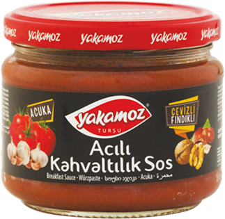 S101 Yakamoz Breakfast Hot Sauce in 300g jar, mixed spices and seasonings with a vibrant red color and flavorful appearance.
