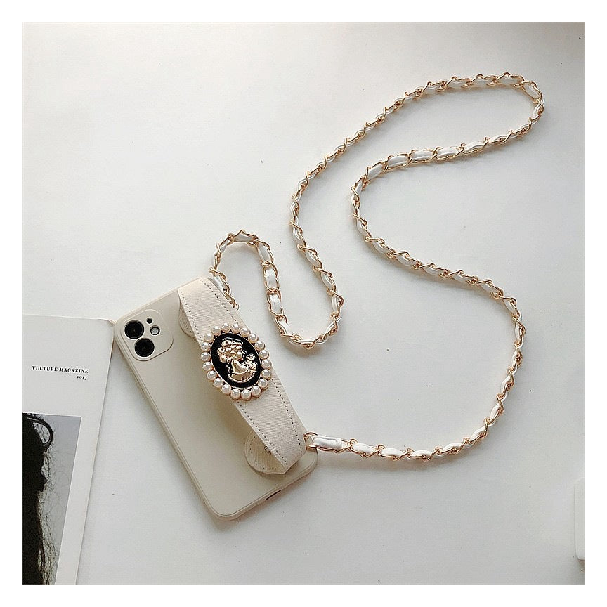 Wrist strap crossbody chain protective phone case by My Store