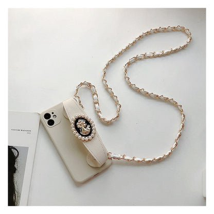 Wrist strap crossbody chain protective phone case by My Store