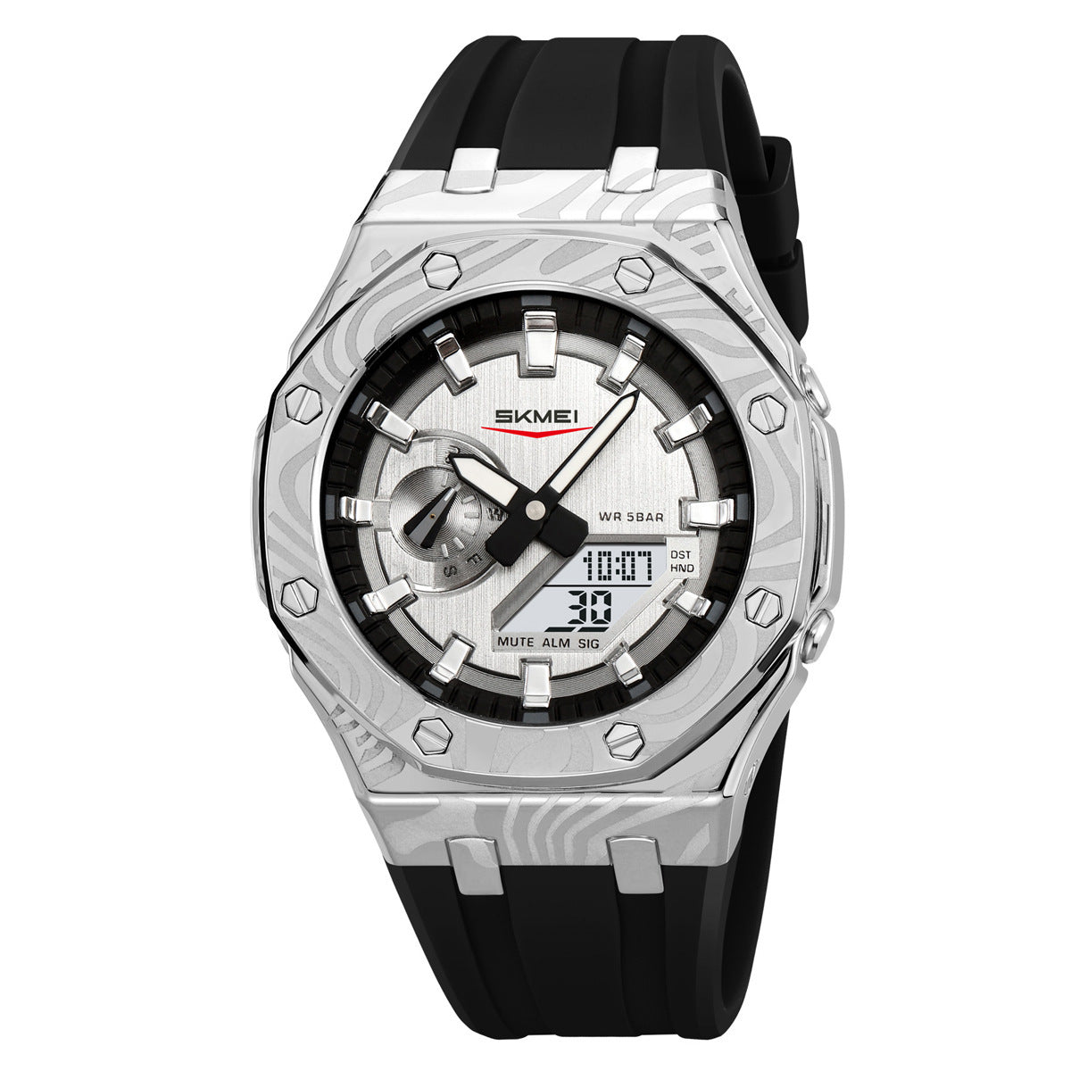 Men's multifunctional waterproof digital watch with a durable design and clear digital display