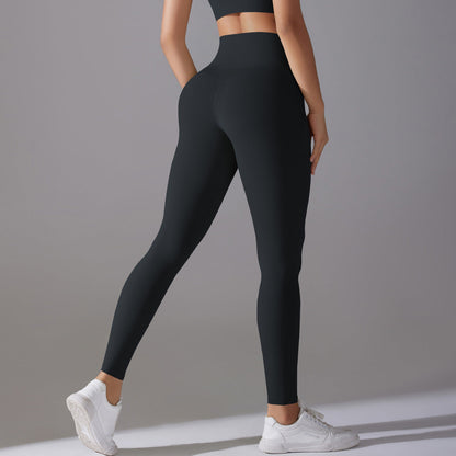 Women's high waist hip lift nude feel yoga hot pants by My Store