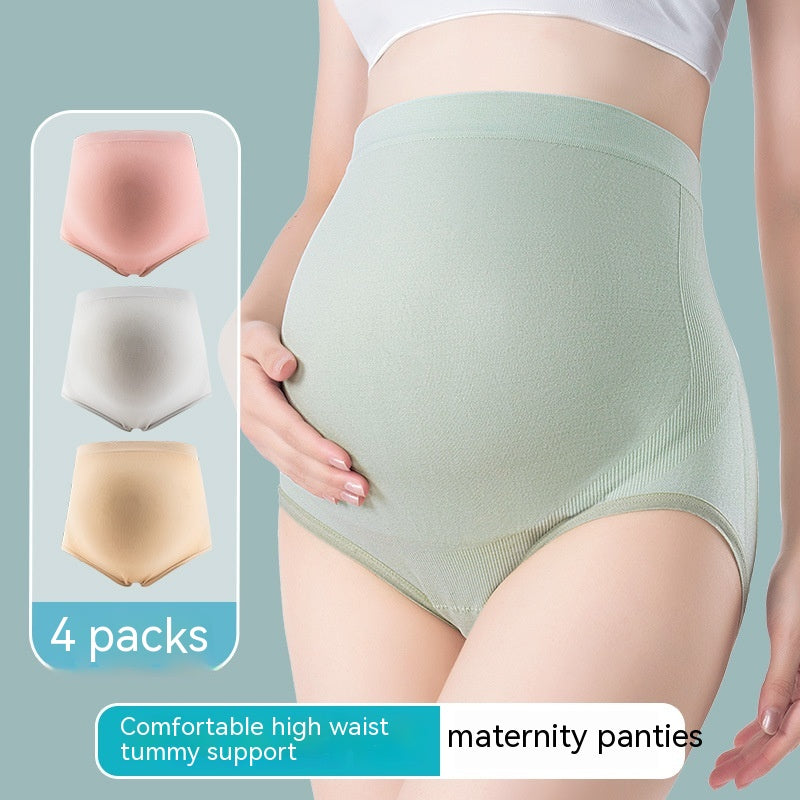Seamless breathable cotton postpartum maternity underwear with belly support and cotton crotch